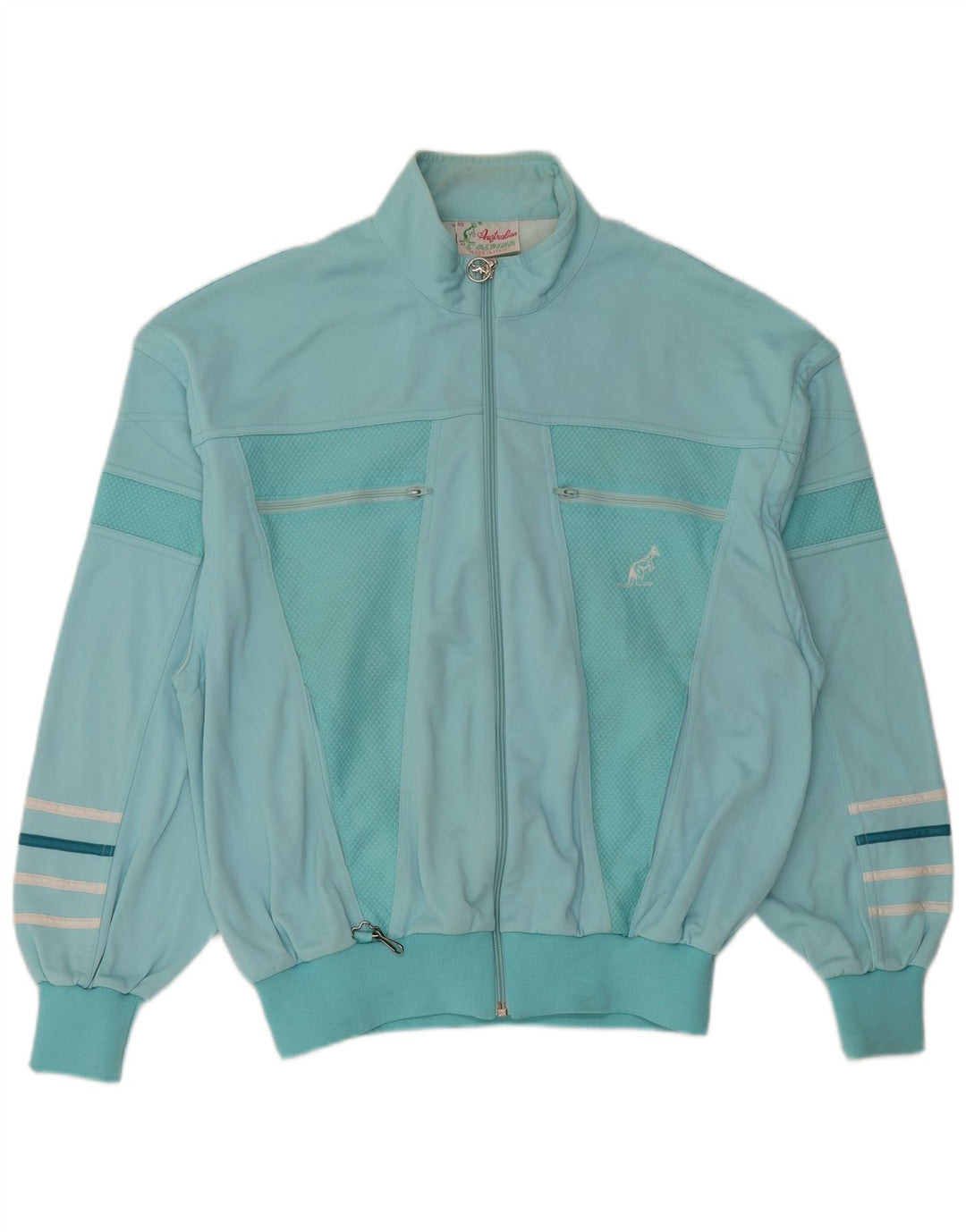 AUSTRALIAN L'ALPINA Mens Tracksuit Top Jacket IT 48 Medium Blue Polyamide