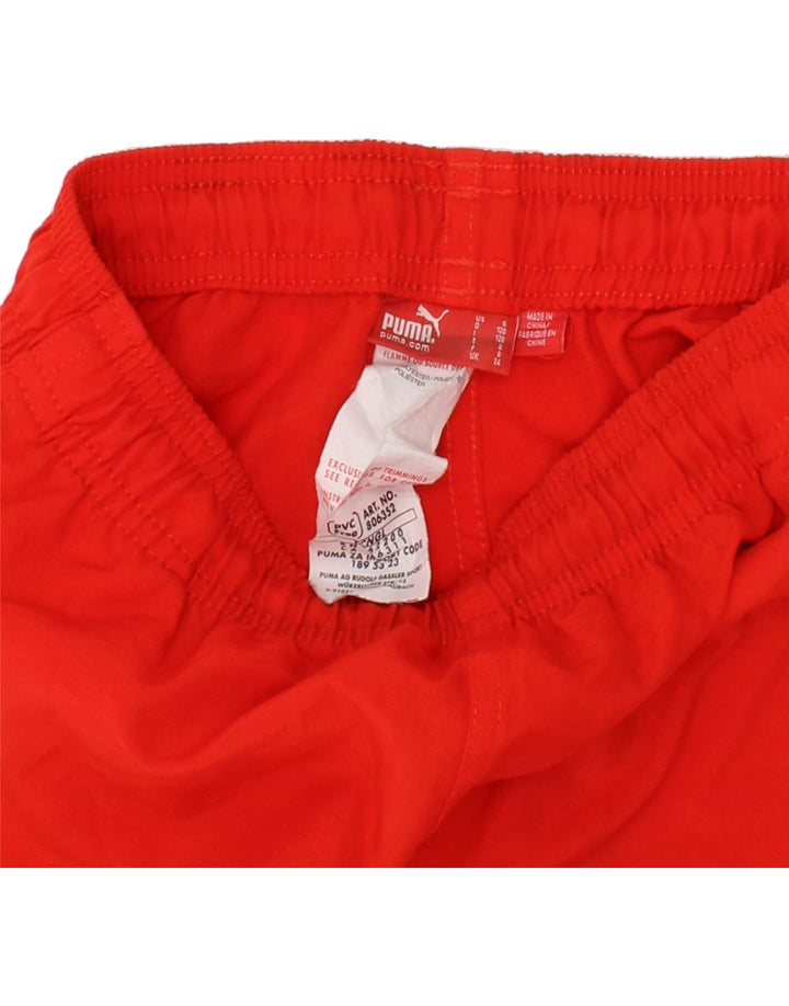 PUMA Boys Graphic Sport Shorts 7-8 Years Small Red Polyester Vintage Puma and Second-Hand Puma from Messina Hembry 