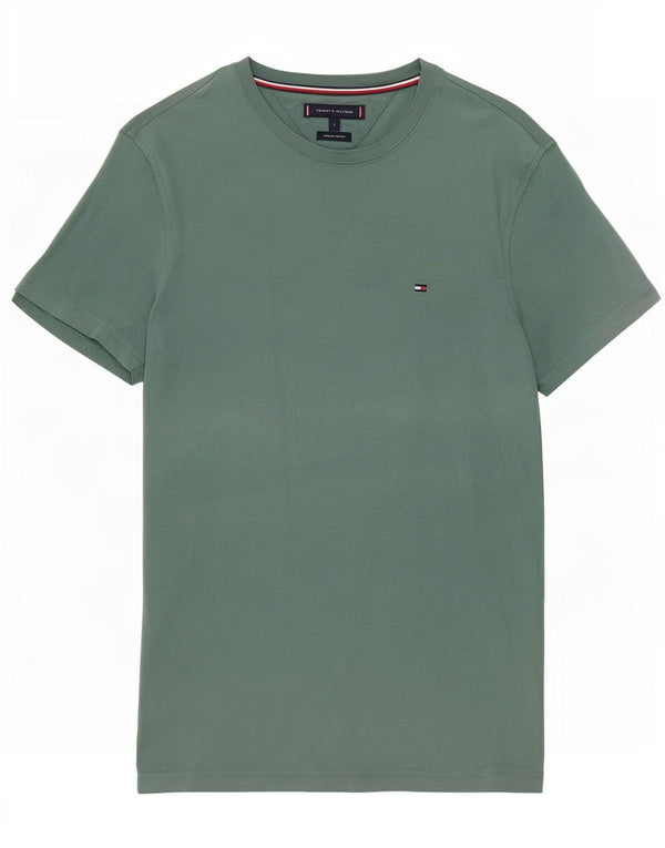 Tommy Hilfiger Mens T-Shirt Top Small Green Cotton
