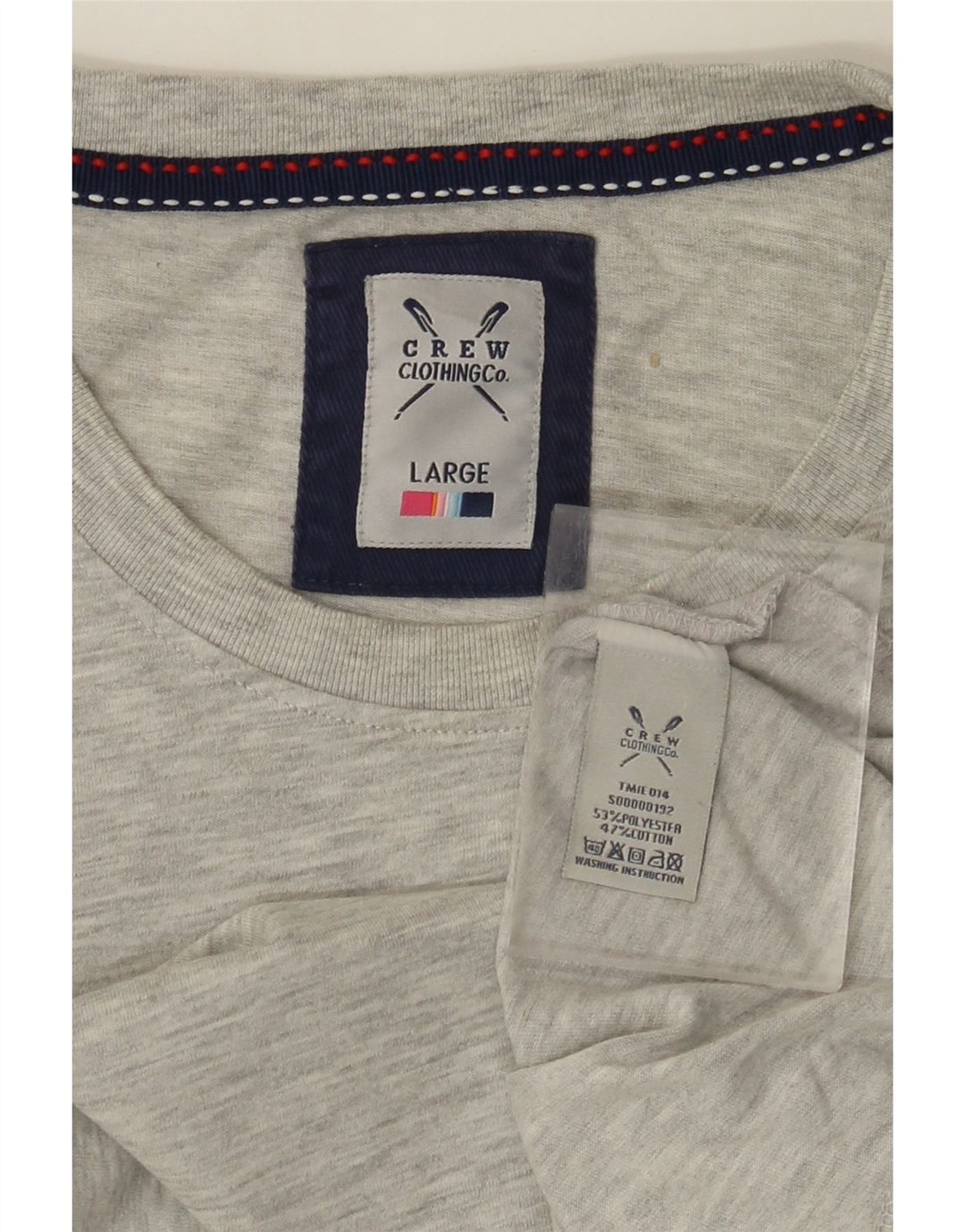 CREW CLOTHING Mens T-Shirt Top Large Grey Cotton