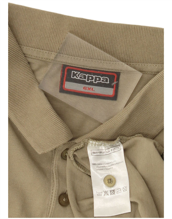 Kappa Mens Polo Shirt 6XL Khaki Cotton