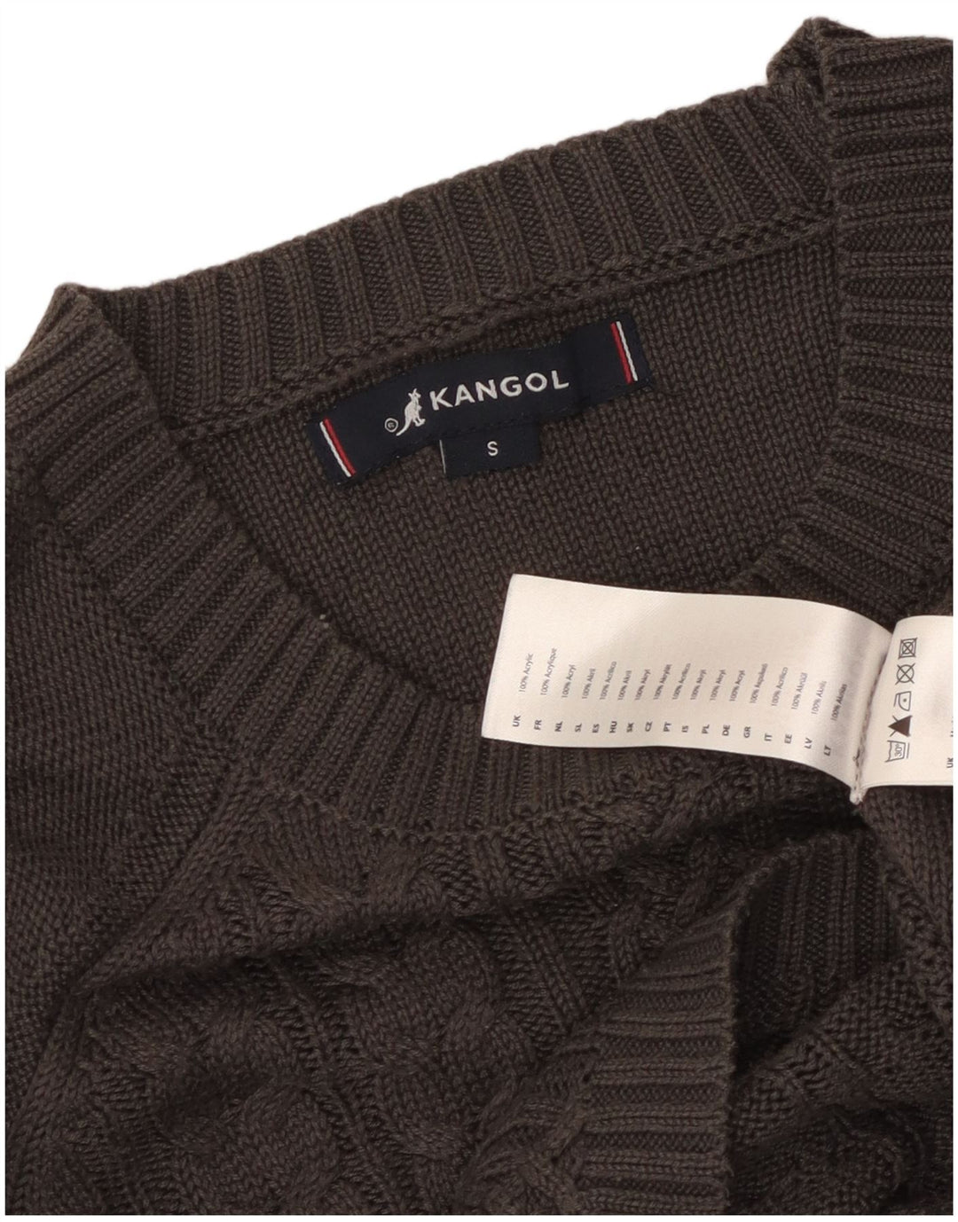 Kangol Womens Boat Neck Jumper Sweater UK 10 Small Grey Acrylic