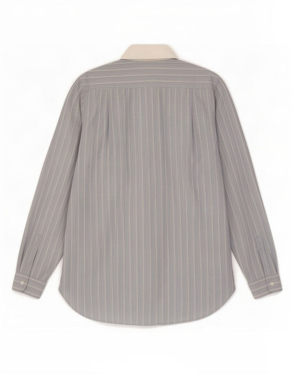 Ralph Lauren Womens Pullover Shirt US 6 Medium Blue Striped Cotton