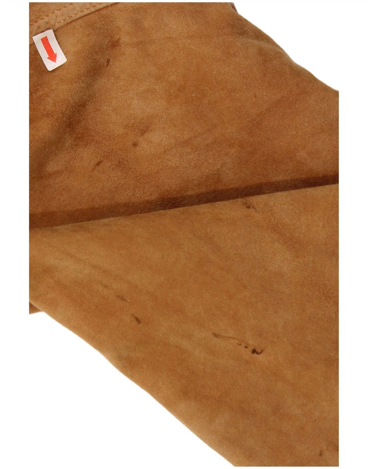 Vintage Mens Suede Bomber Jacket UK 42 XL Brown