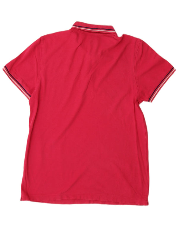 LOTTO Mens Polo Shirt Medium Pink Cotton