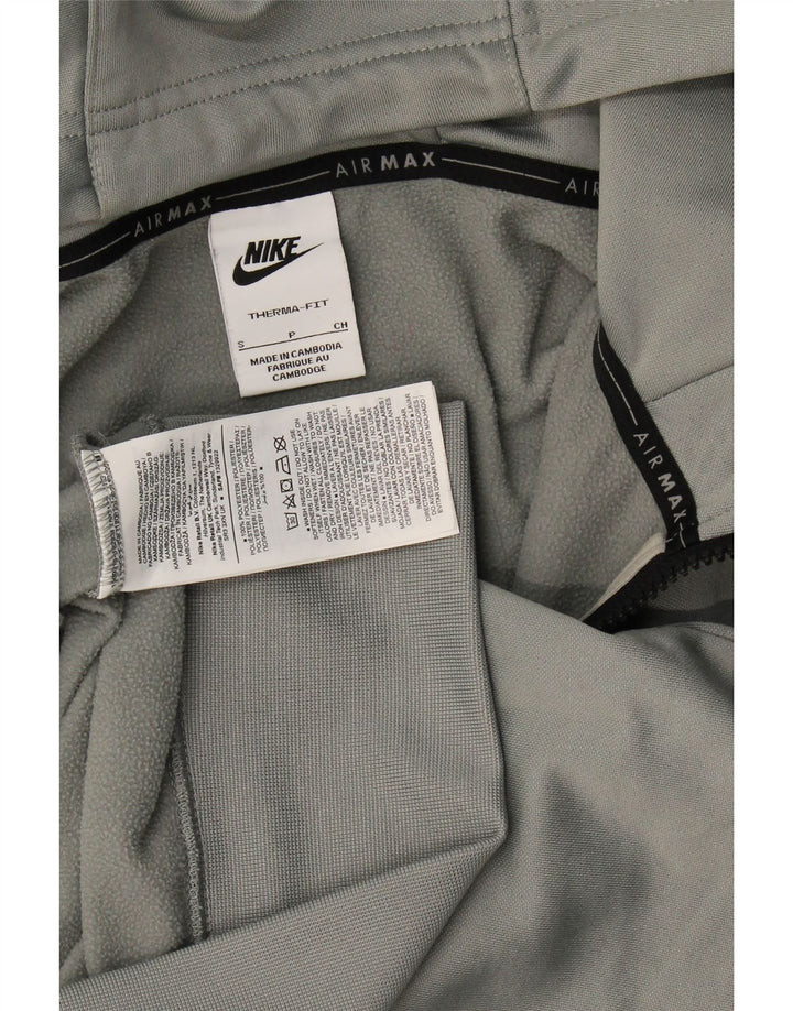 Nike Mens Graphic Zip Hoodie Sweater Small Grey Polyester