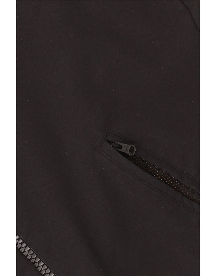 ADIDAS Mens Graphic Tracksuit Top Jacket Small Black Colourblock Nylon