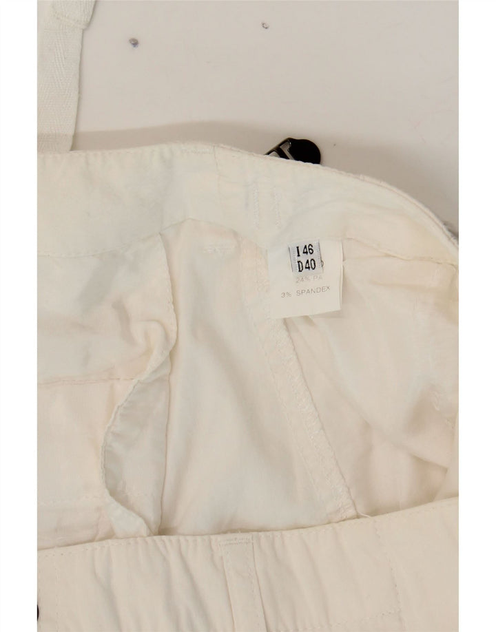 BLUGIRL BLUMARINE Womens Crop Cargo Trousers IT 46 Large W32 L26 White Vintage Blugirl Blumarine and Second-Hand Blugirl Blumarine from Messina Hembry 