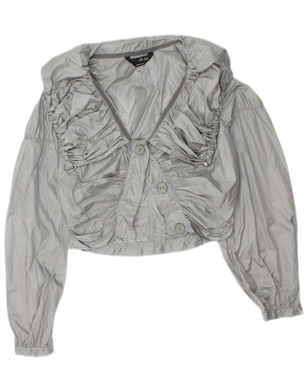 LIU JO Womens Bolero Jacket IT 40 Small Grey Polyamide