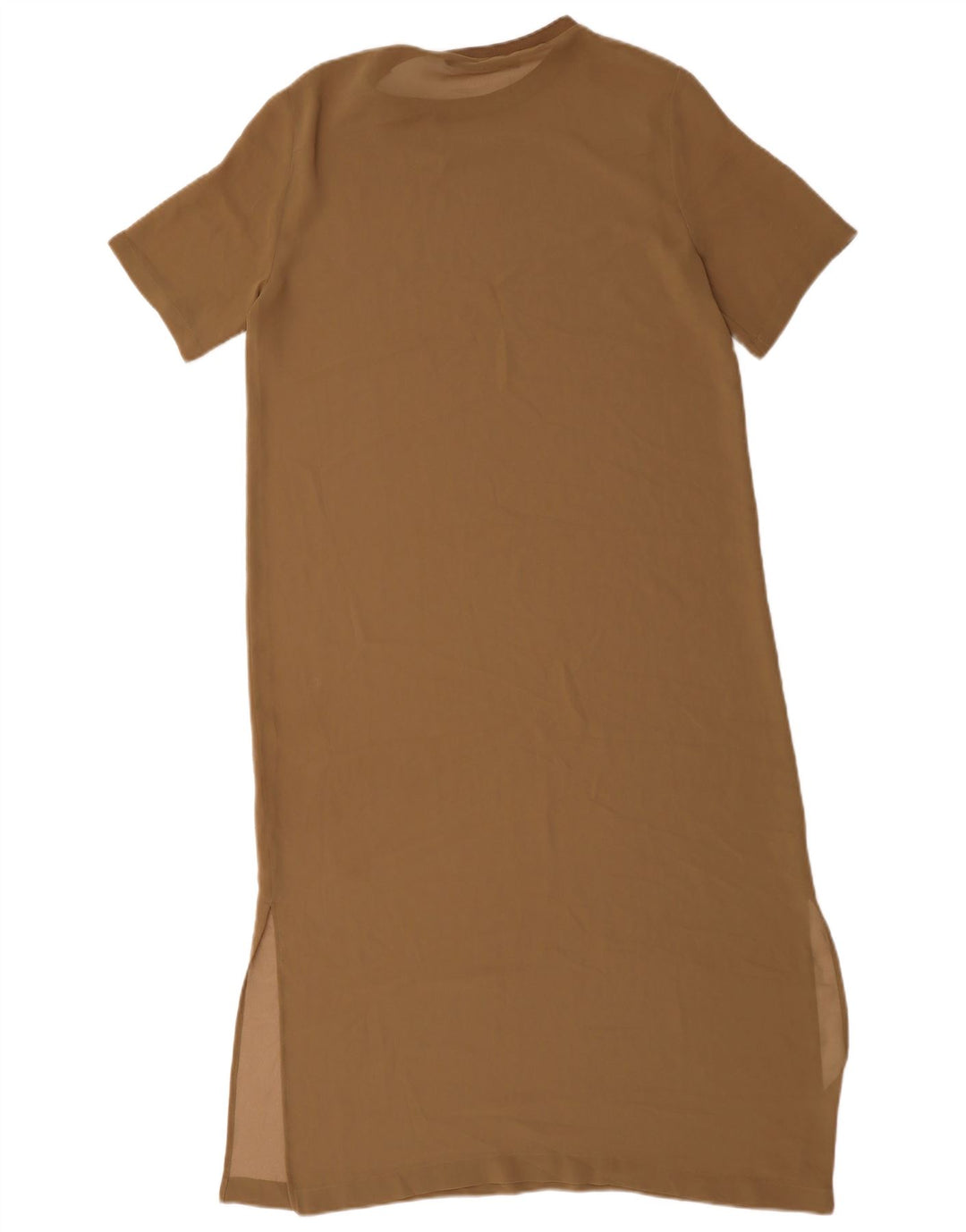 Zara Womens Maxi Dress UK 14 Medium Beige