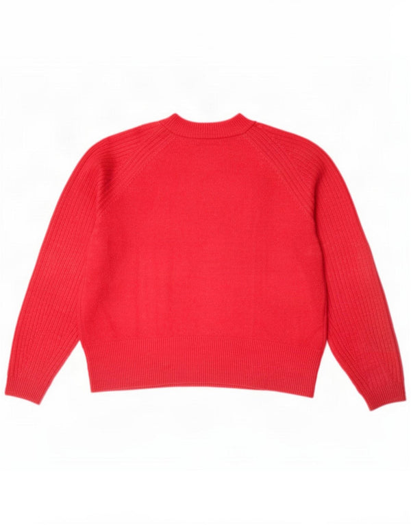 Marks & Spencer Womens Oversized Crew Neck Jumper Sweater UK 14 Medium Pink