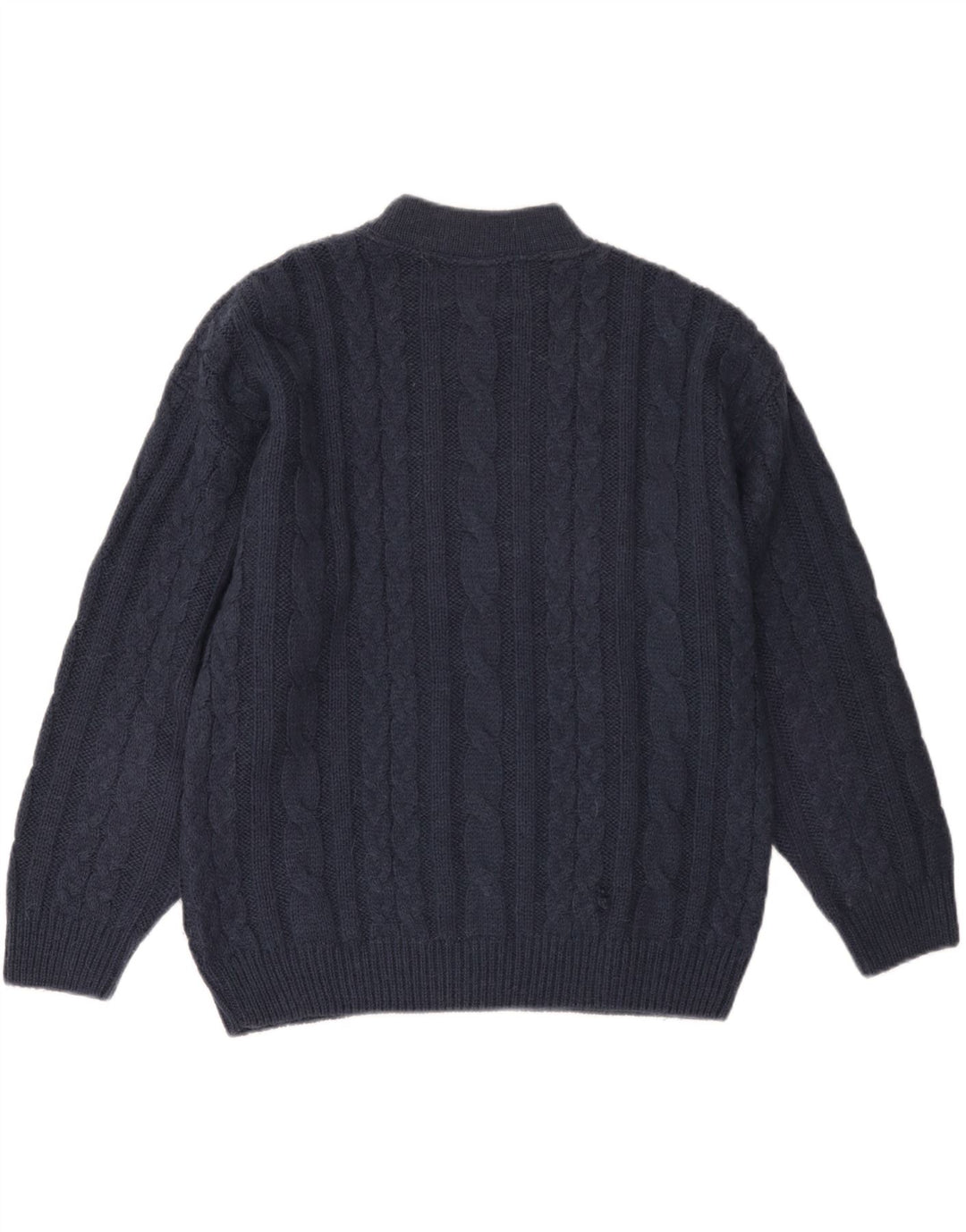 VINTAGE Womens Crew Neck Jumper Sweater UK 18 XL Navy Blue Acrylic