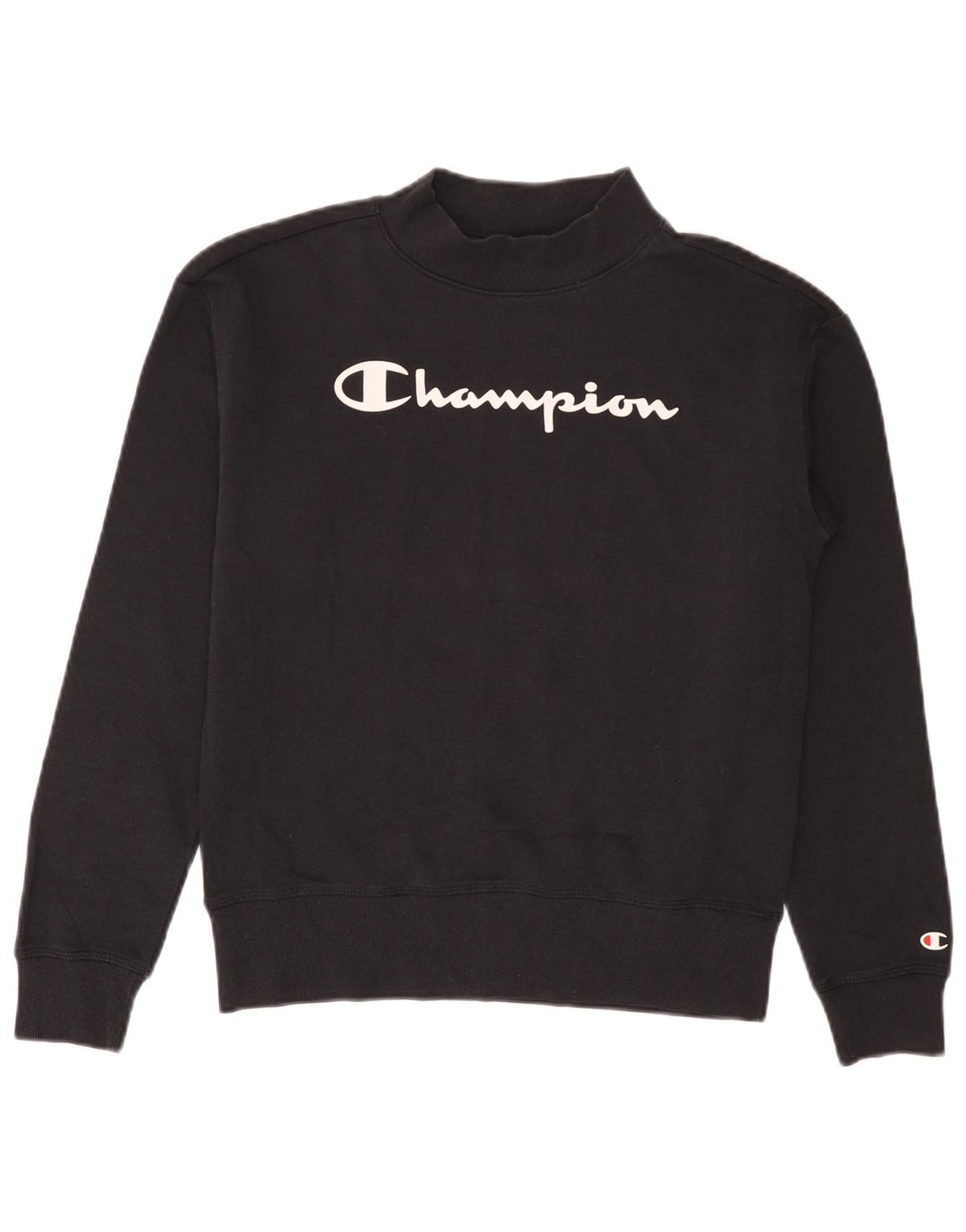 CHAMPION Boys Graphic Sweatshirt Jumper 15-16 Years 2XL Black Cotton