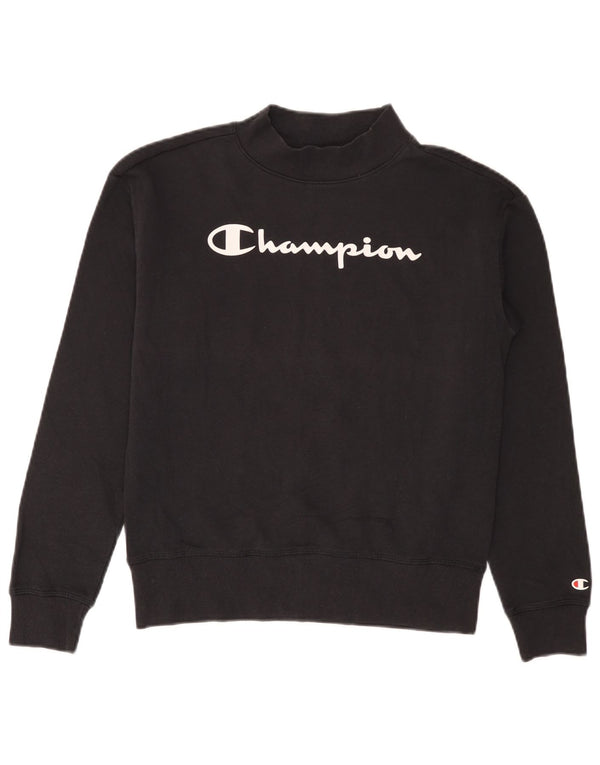 CHAMPION Boys Graphic Sweatshirt Jumper 15-16 Years 2XL Black Cotton