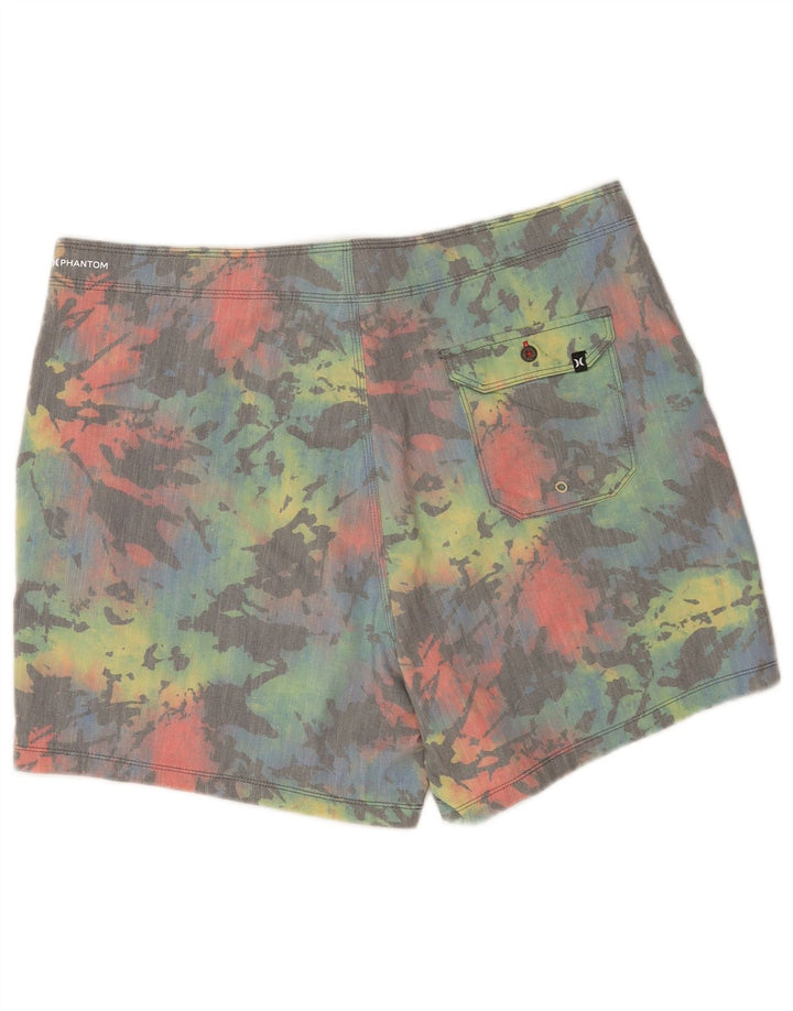 Hurley Mens Phantom Swimming Shorts Large  Multicoloured Tie Dye Cotton