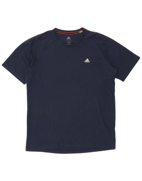 ADIDAS Mens Climalite T-Shirt Top Large Navy Blue