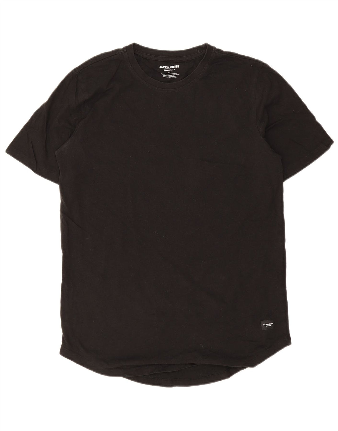 Jack & Jones Mens T-Shirt Top Medium Black Cotton