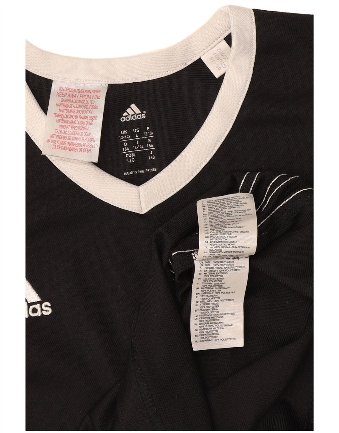 Adidas Girls Vest Top 13-14 Years Black Polyester
