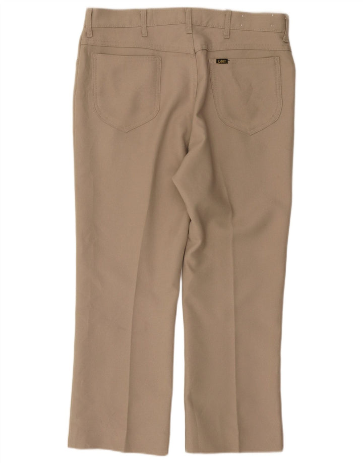 LEE Mens Straight Casual Trousers W36 L26 Beige Polyester