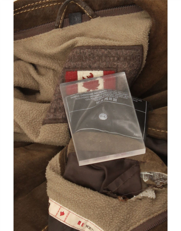 C&A Mens Suede Jacket UK 36 Small Brown Leather