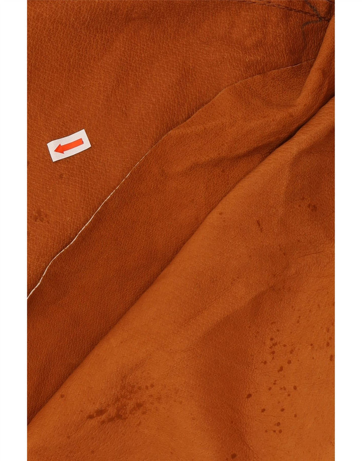 VINTAGE Womens Oversized Suede Overcoat UK 14 Medium Brown Leather