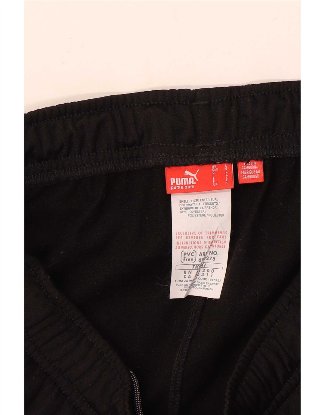 Puma Mens Tracksuit Trousers Large Black Polyester
