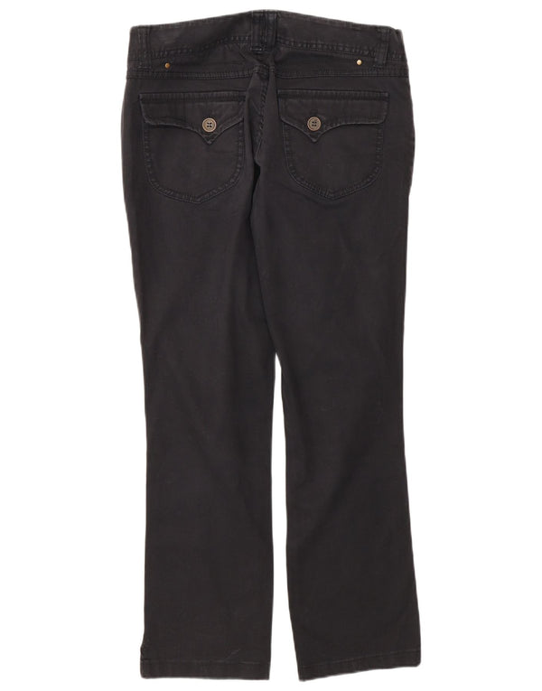 Massimo Dutti Womens Straight Casual Trousers EU 38 Small W28 L27 Black