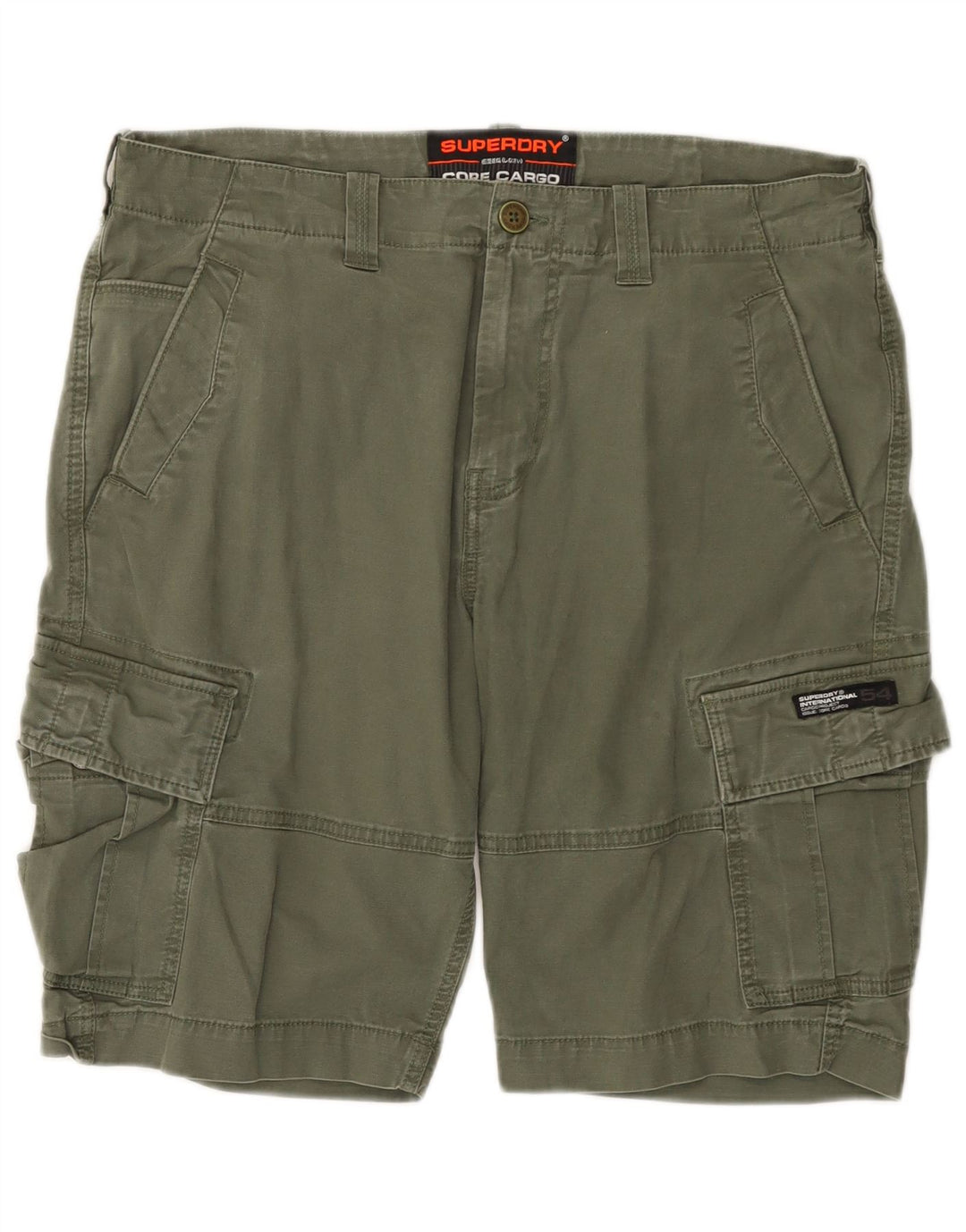 SUPERDRY Mens Cargo Shorts W36 Large Khaki Cotton