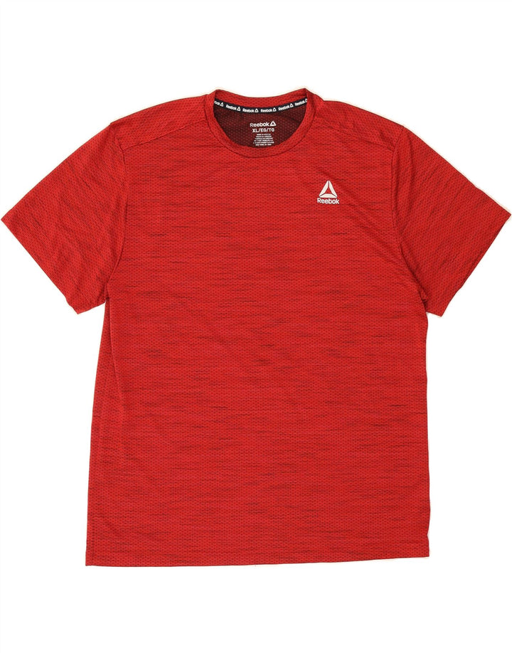 REEBOK Mens T-Shirt Top XL Red Flecked Vintage Reebok and Second-Hand Reebok from Messina Hembry 