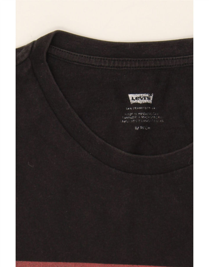 LEVI'S Mens Graphic T-Shirt Top Small Black Cotton Vintage Levi's and Second-Hand Levi's from Messina Hembry 