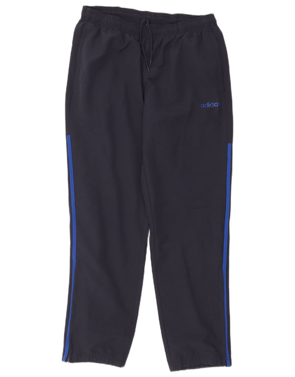 Adidas Mens Tracksuit Trousers Joggers Large Navy Blue Polyester