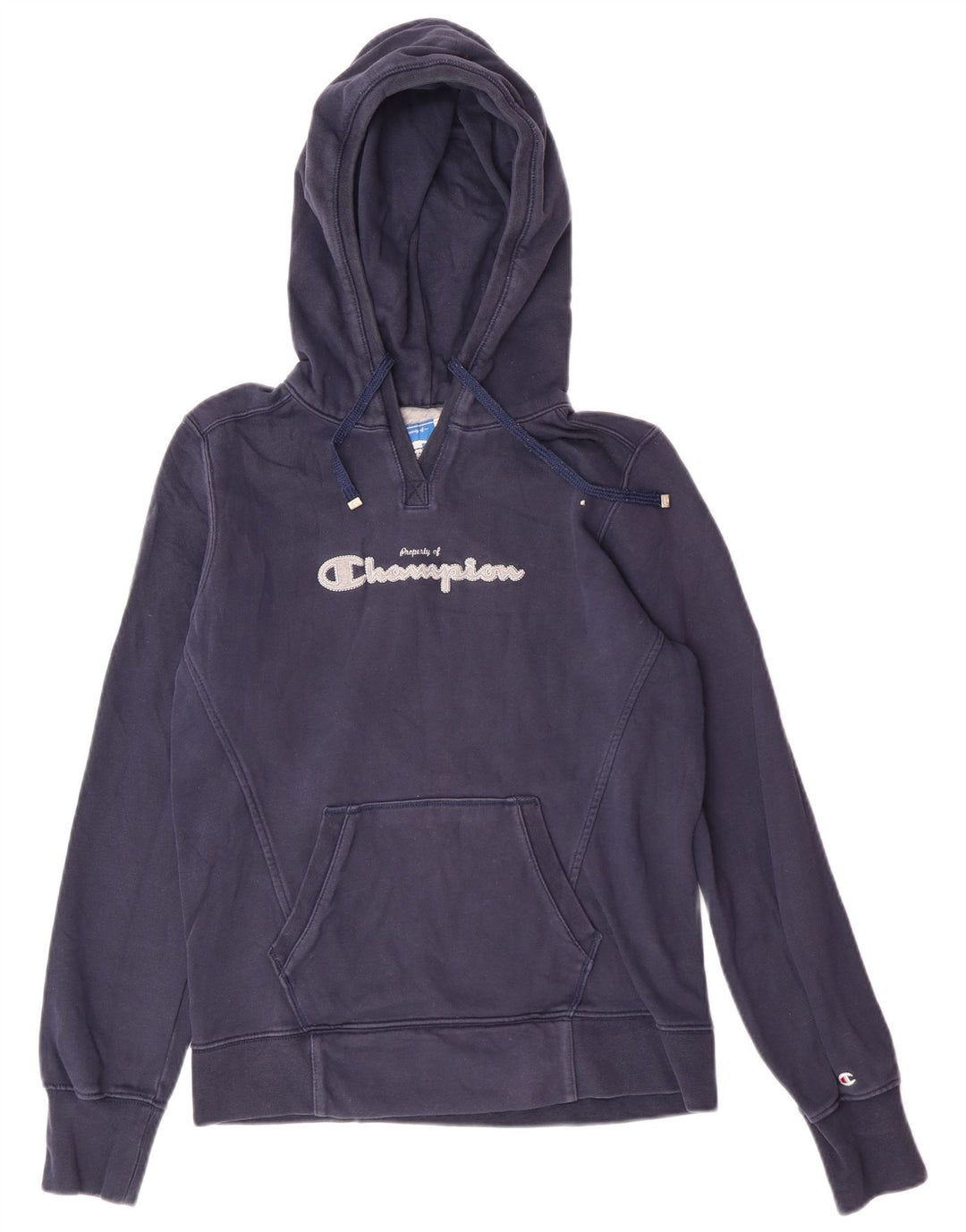CHAMPION Womens Heritage Classics Hoodie Jumper UK 12 Medium Navy Blue