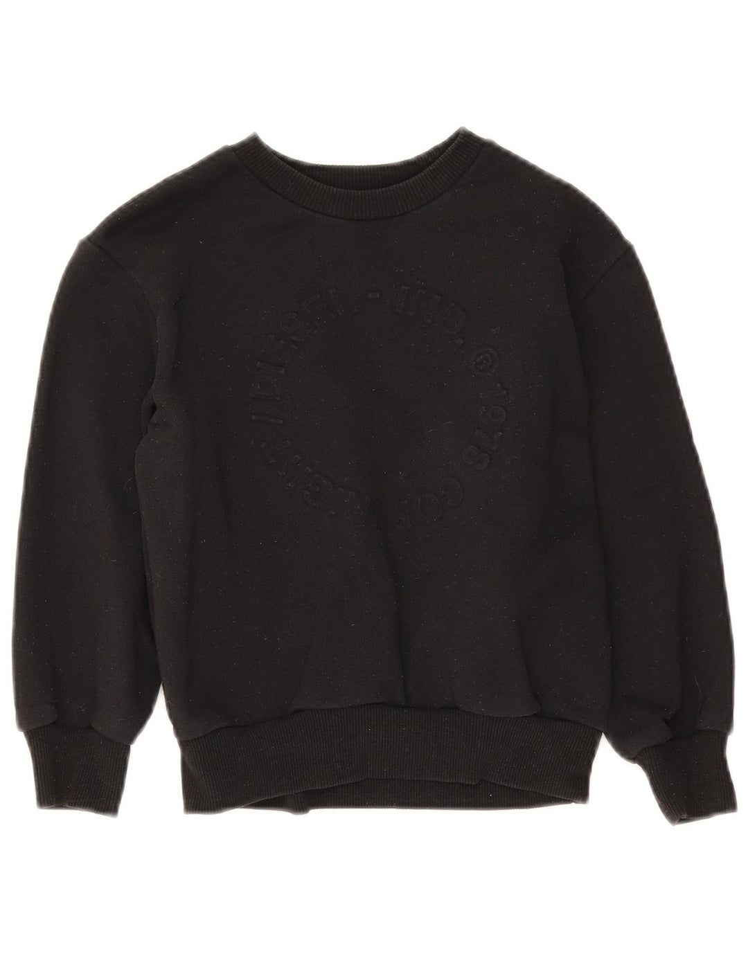 Diesel Boys Graphic Sweatshirt Jumper 7-8 Years Black Cotton