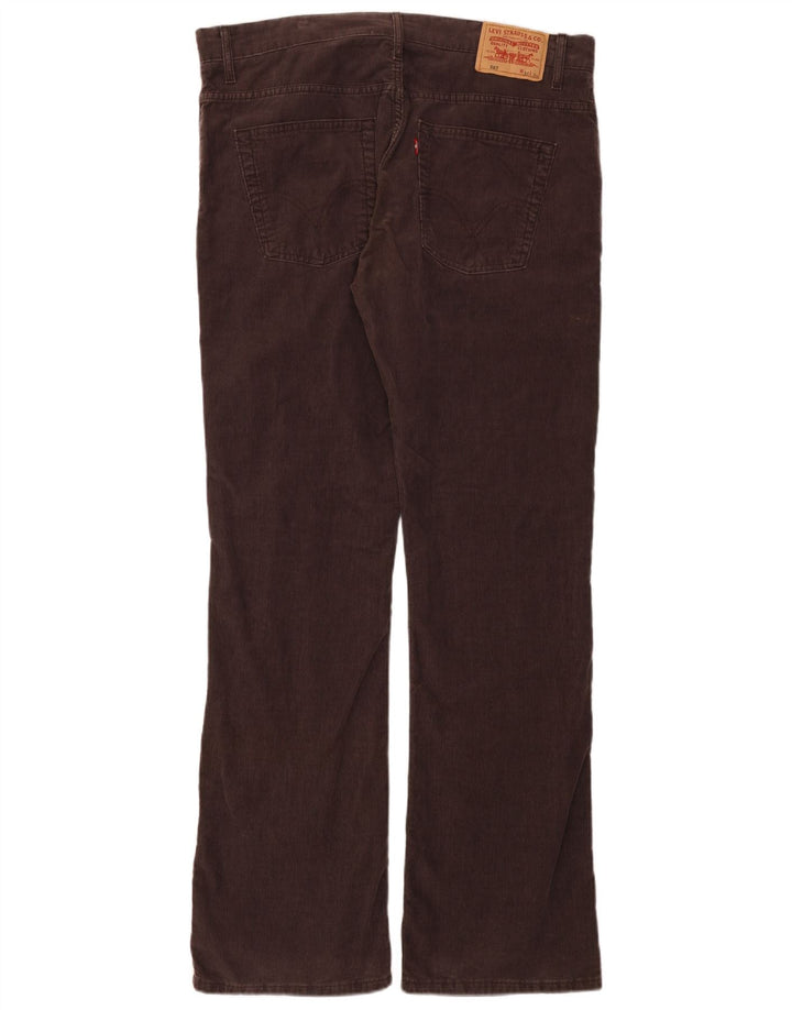 LEVI'S Mens 507 Bootcut Corduroy Trousers W36 L34 Brown Cotton