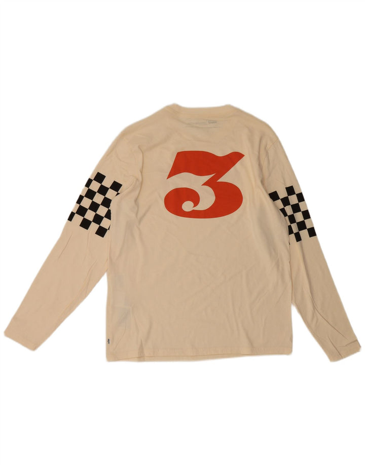 Levi's Mens Standard Fit Graphic Top Long Sleeve Medium Off White Geometric