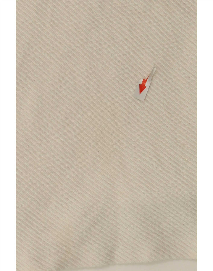 Zara Mens Top Long Sleeve Small White Cotton