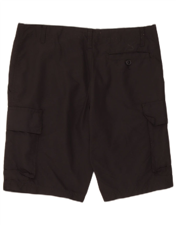 French Connection Mens Cargo Shorts Small W32 Black Nylon