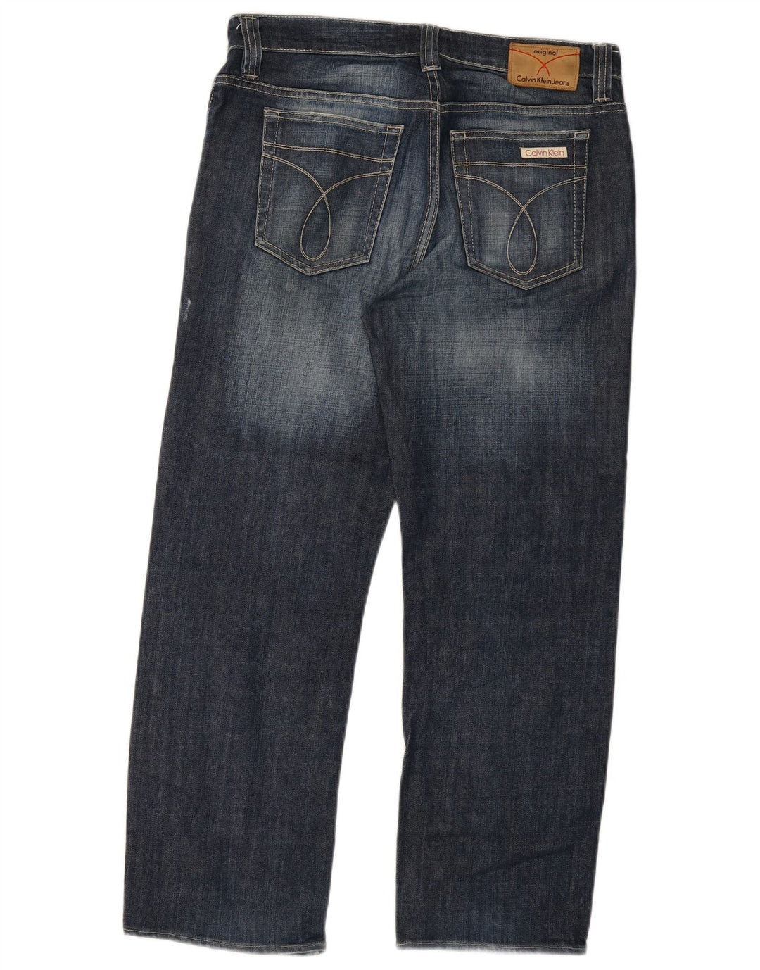 Calvin Klein Mens Straight Jeans W34 L28 Blue