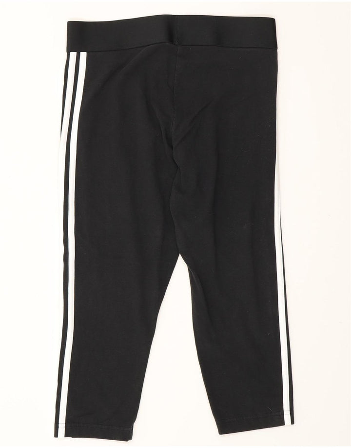ADIDAS Womens Capri Leggings UK 12/14 Medium  Black