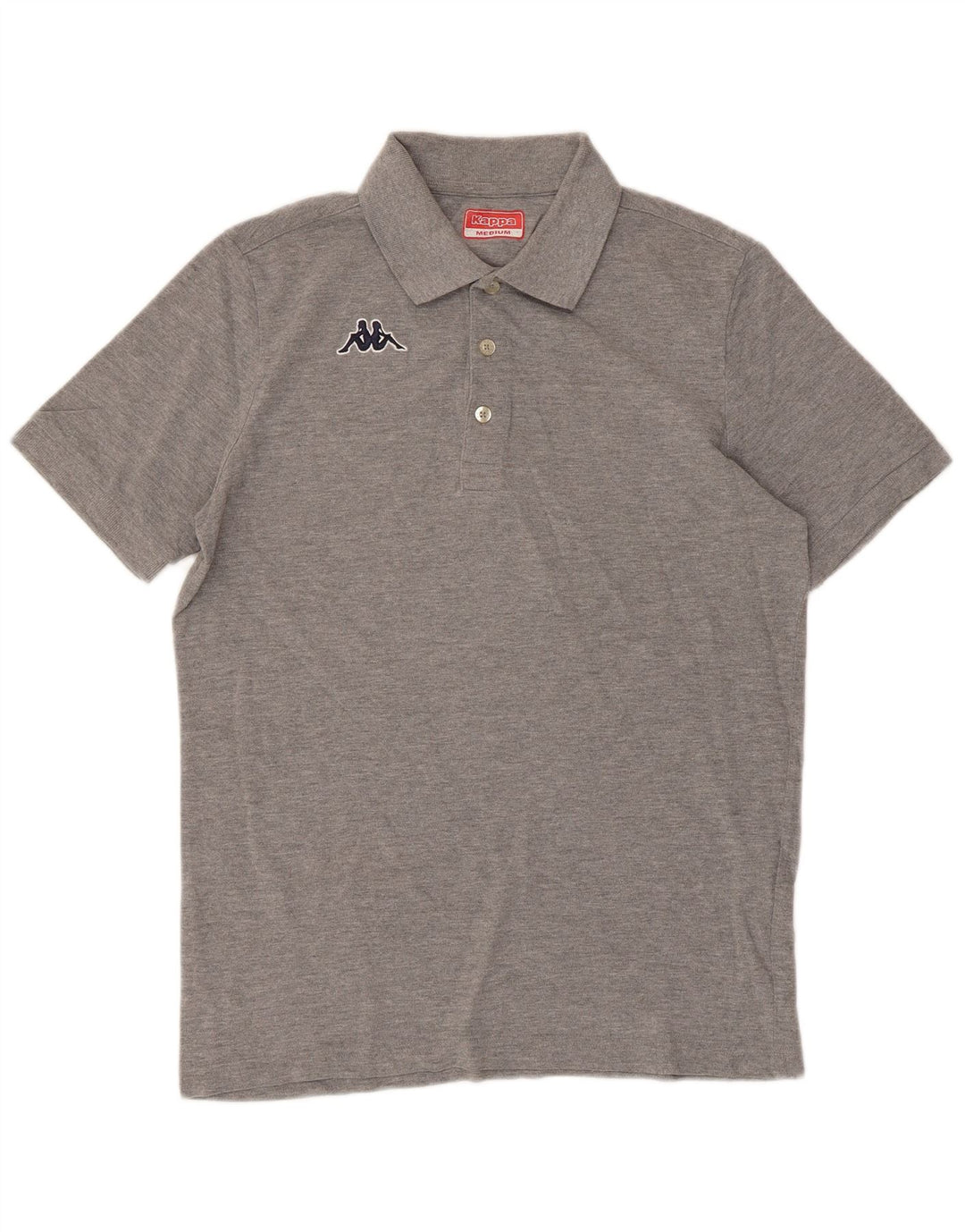 Kappa Mens Polo Shirt Medium Grey Cotton