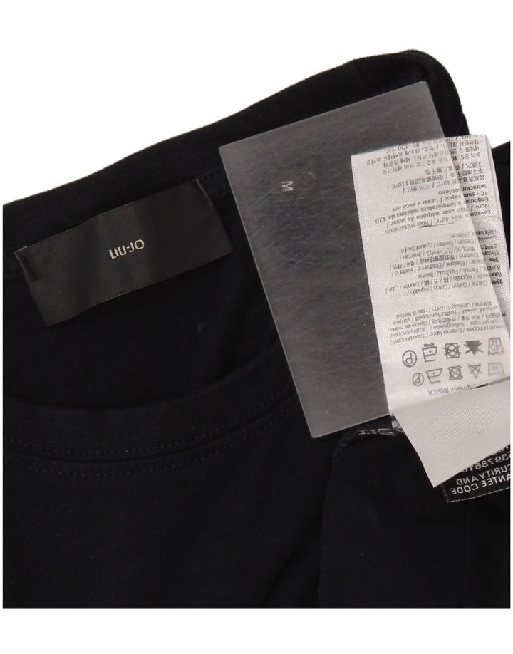 Liu Jo Mens T-Shirt Top Medium Navy Blue Cotton