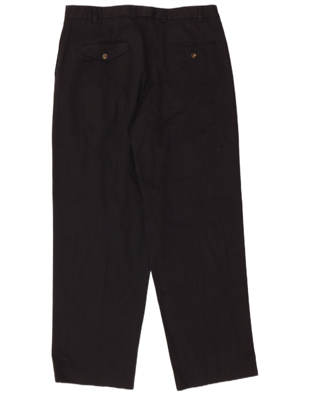 L.L.Bean Mens Pegged Casual Trousers W37 L32 Black Cotton