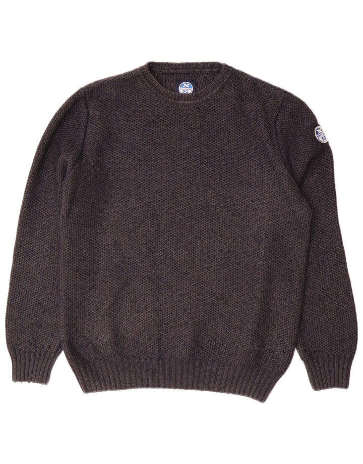 North Sails Mens Crew Neck Jumper Sweater Small Grey Cotton