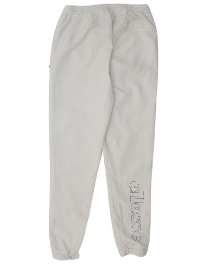 ELLESSE Mens Tracksuit Trousers Joggers Small  White Polyester