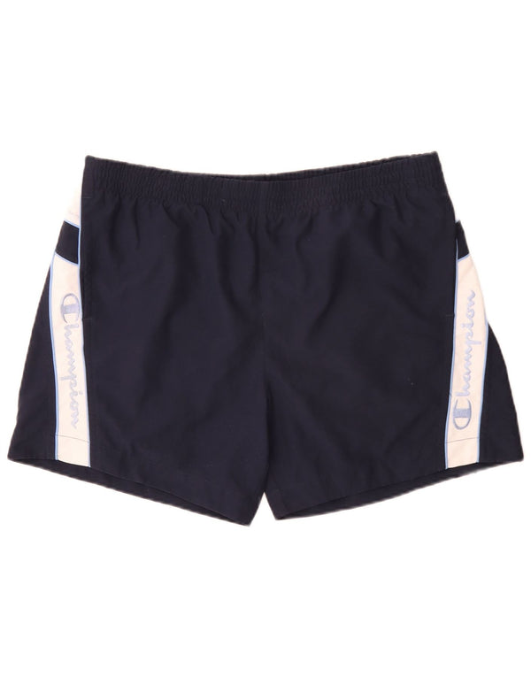 Champion Mens Graphic Swimming Shorts XL Navy Blue Colourblock Polyester