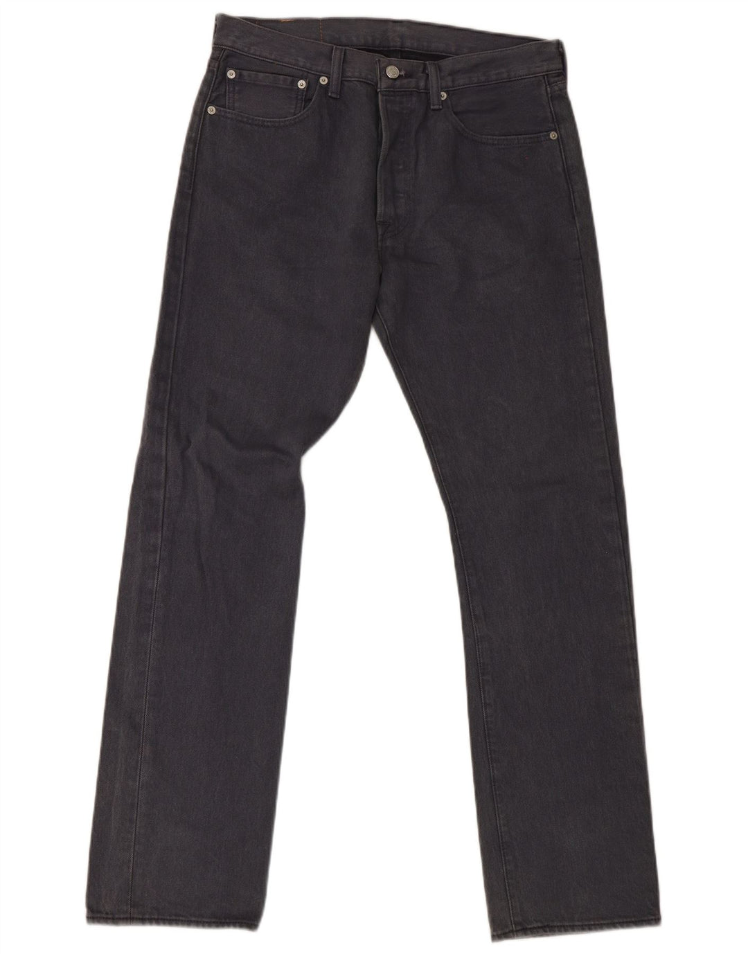 Levi's Mens 501 Straight Jeans W32 L32 Grey Cotton