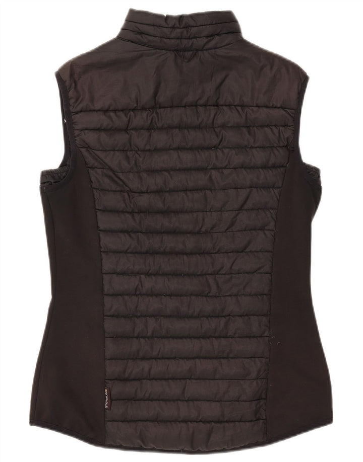 Jack Wolfskin Womens Padded Gilet UK 12 Medium Black Polyester