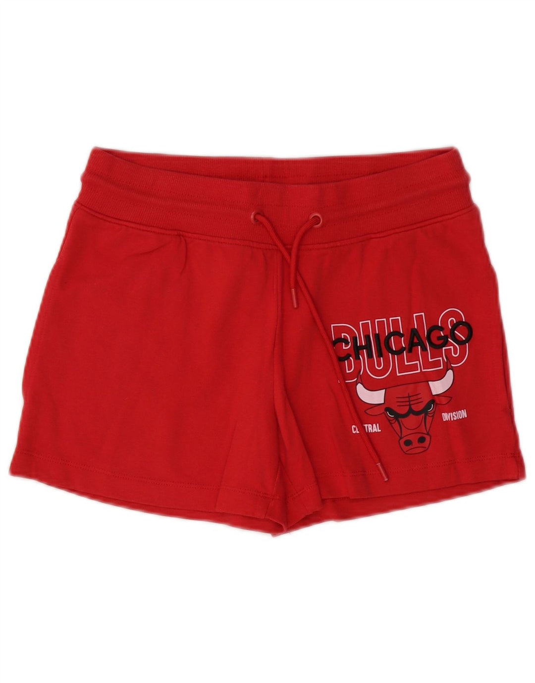NBA Womens Chicago Bulls Graphic Sport Shorts UK 10 Small  Red Cotton