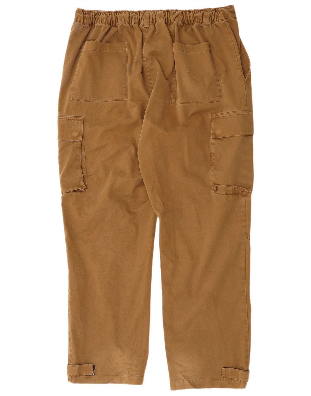 JORDAN Mens Straight Cargo Trousers 2XL W42 L31 Beige Cotton