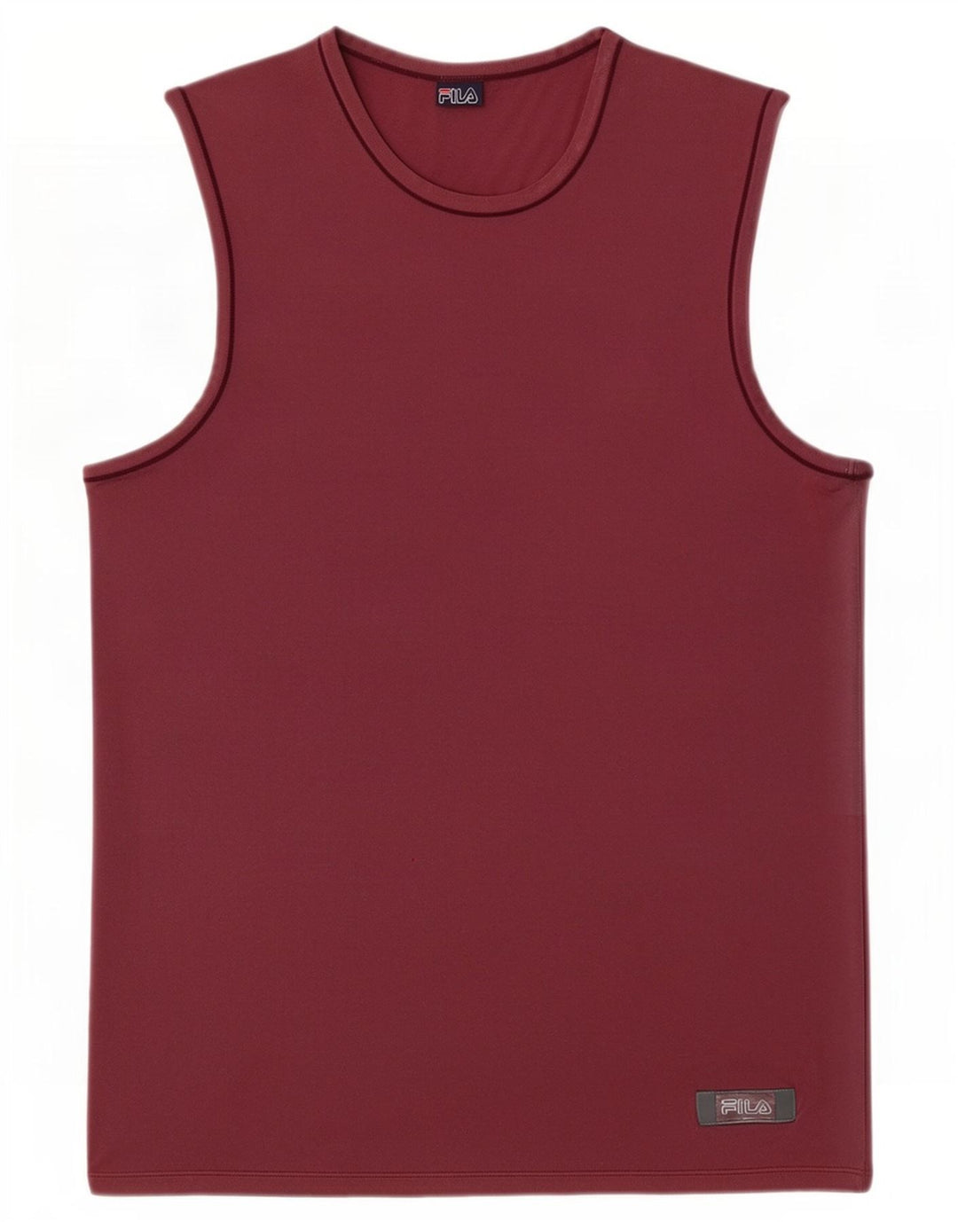 Fila Womens Vest Top UK 8 Small Burgundy